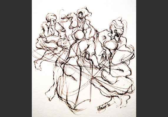 Dessins plume et crayon